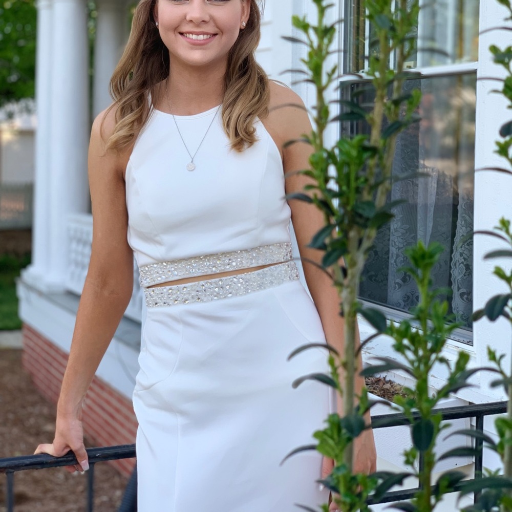 White prom dress
